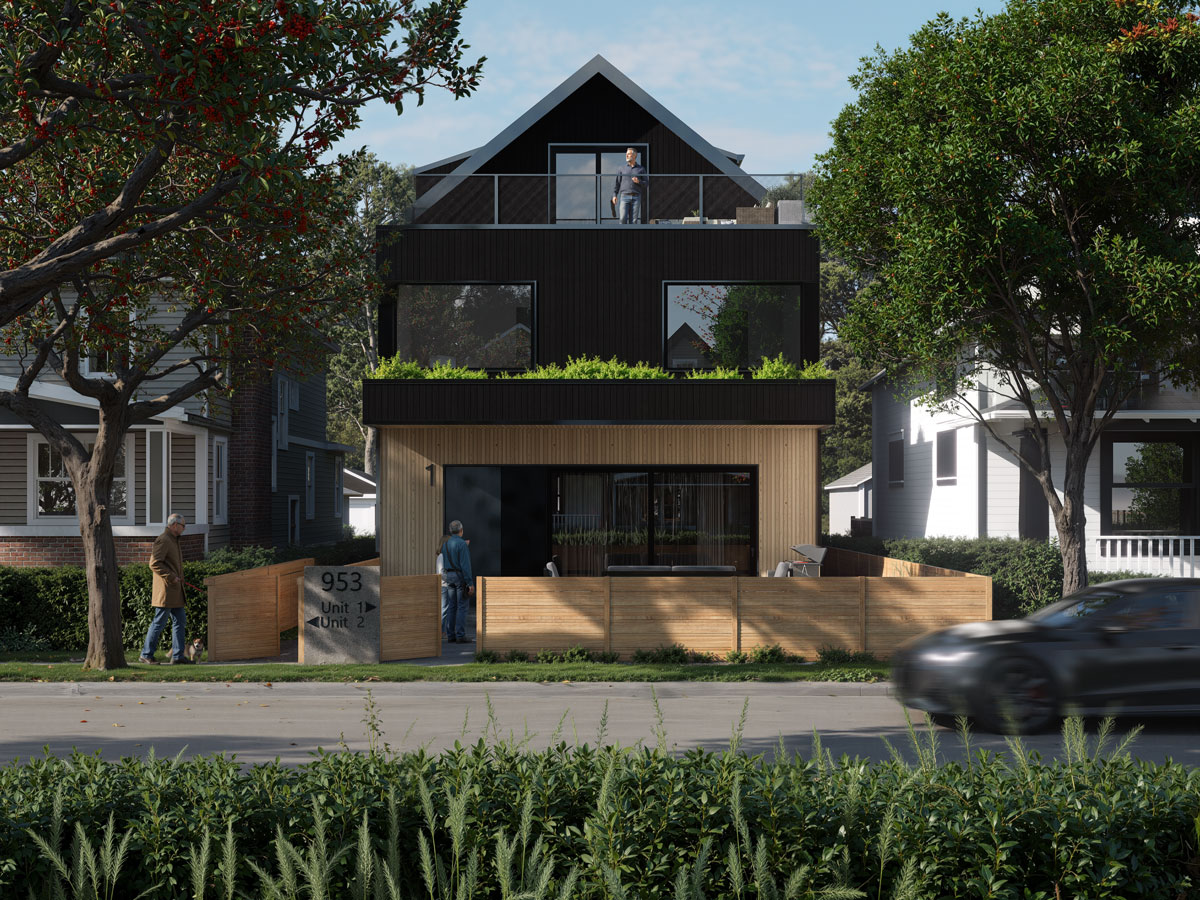 Mount Pleasant Modern Duplex rendering